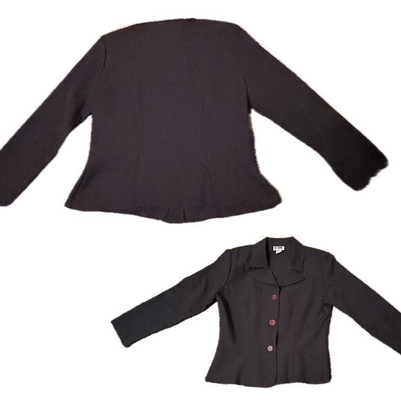 Vintage Chocolate Brown Peaked Collar Blazer Jacket / Medium - Picture 3 of 4